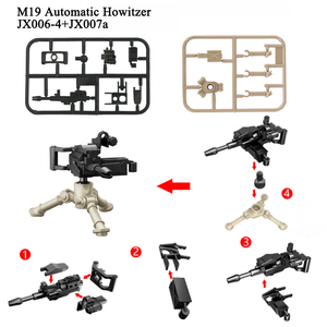 ปืนใหญ่ฮาวิทเซอร์ MK19 อาวุธสงครามโลกครั้งที่ 2 อุปกรณ์เสริมปืน ของเล่นพลาสติก ทหารเยอรมันและอเมริกัน ชุดตัวต่อขนาดเล็ก - Product Image 3