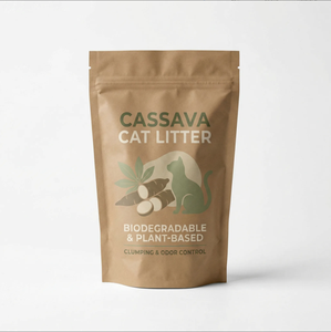 Arena para Gatos de Yuca Natural |   A base de plantas y de rápida aglomeración |   Arena Ecológica Desechable de Marca Privada - Product Image 3