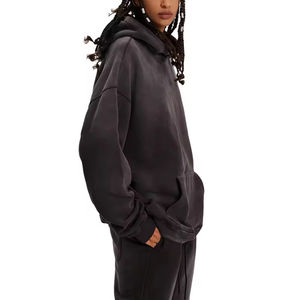 Sudadera Holgada Informal de Moda para Mujer, Estilo Vintage Lavado, con Hombros Caídos, Color Degradado Estilo Americano, Sudadera Extra Grande para Mujer - Product Image 3