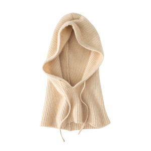 <span class=keywords><strong>Chapeau</strong></span> en cachemire pour femmes, <span class=keywords><strong>chapeau</strong></span> en tricot uni personnalisé pour l'hiver avec écharpe intégrée, cachemire de Mongolie intérieure, <span class=keywords><strong>chapeau</strong></span> épais et chaud - Product Image 1