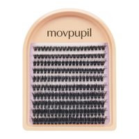 Faux cils 3D en grappe movpupil, en cheveux synthétiques, bande complète, faits à la main, aspect naturel, style manga, marque privée