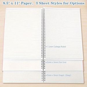 Carnet à spirales A5 personnalisé, fournitures scolaires, papeterie avec couverture en papier de style bureau - Product Image 2