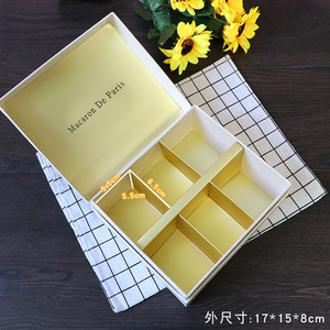 IMEE 2x5 2x3 lusso grande oro rigido Macaron <span class=keywords><strong>biscotto</strong></span> <span class=keywords><strong>biscotto</strong></span> 4 6 10 cavità cioccolato date dolci alimenti dolci confezione regalo Ramadan - Product Image 3