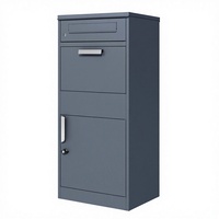Boîte aux lettres extérieure en métal, boîte à colis verrouillable, autoportante, étanche, antivol, durable, capacité 400 lettres, boîte à lettres murale