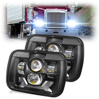 Phare LED 12v 5x7 pouces pour Econoline 1995-2002 Pièces Système d'éclairage LED avec DRL pour Ford 1985-2013 E150/E250/E350/E450