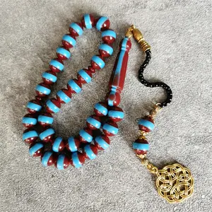 Thổ Nhĩ Kỳ Thiết Kế Tasbih 10 Mét 33 Hạt Nhựa Hổ Phách Màu Chất Lượng Cao Misbaha Của Người Đàn Ông Hồi Giáo Món Quà Eid Rosary Tesbih Hồi Giáo Mân Côi