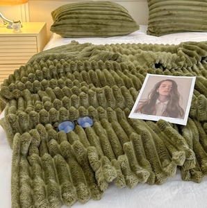 Manta nórdica desechable de fibra de leche gruesa para invierno, fibra de poliéster tejida para niños, alfombrilla para siesta, funda para sofá de oficina, manta de <span class=keywords><strong>franela</strong></span> para el hogar - Product Image 3