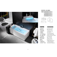 Baignoire Spa Moderne en Acrylique avec Système de Température Constante, Design Écologique, Cascade de Bulles d'Air et Massage pour Salle de Bain de Villa