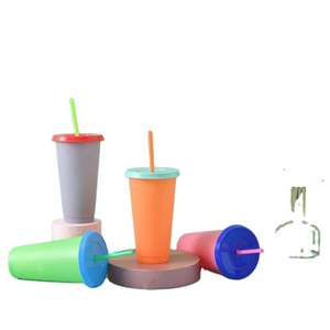 PP Calefacción Color Temperatura Gradiente Sublimación Taza mágica Taza que cambia de color con tapa y pajita - Product Image 1