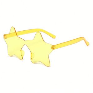 Lunettes de soleil fantaisie en plastique sans monture en forme d'étoile couleur bonbon, accessoire de costume pour fête d'anniversaire et photomaton - Product Image 5