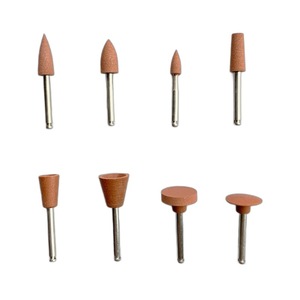 Cabezales de Pulido de Silicona, Cono, Cilindro, Cono Invertido, Barril, Azul, Vástago de 1/8 Pulgadas, para Accesorios de Taladro Dental - Product Image 2