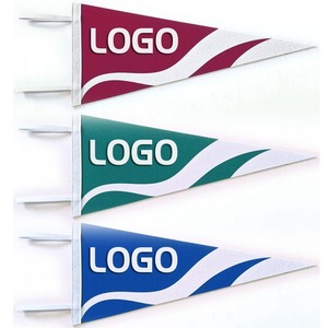 Custom Design Sublimation Logo Printing Personal School Event Sports Felt Pennant Flag Anti-Wrinkle Portable Triangle Shape for
