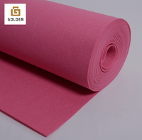 Haute qualité feutre industriel Polyester Non-tissé couleur feutre tissu rouleau respirant sergé Style thermocollant revêtement tapisserie d'ameublement robe