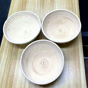 MEILLEURES VENTES |   Panier de Fermentation Écologique Réutilisable en Rotin Tressé à la Main pour la Pâte à Pain – Bol de Cuisson Bleu - Product Image 1