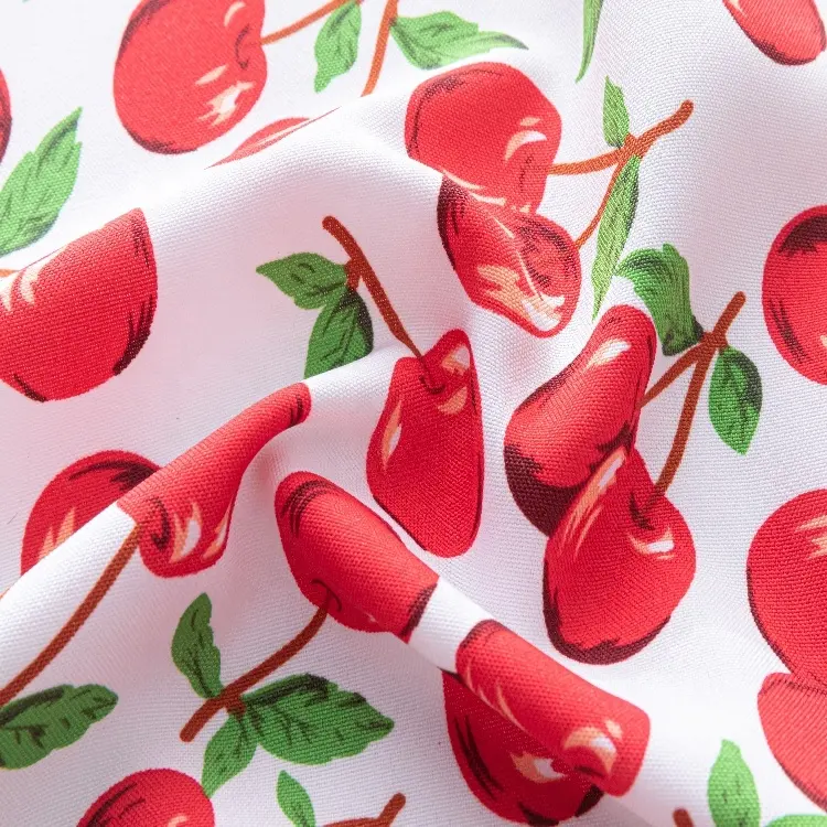 Design Print Fabric Hot Selling Waterproof Fruit Printing 100% Polyester Mini Matt Printed Fabric For Shirt