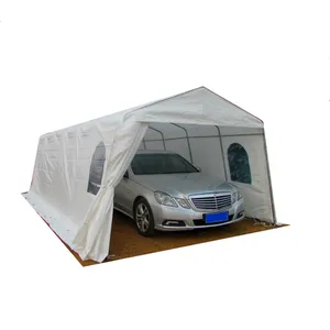 11'x16' cheap tarp steel frame home winter car tent canopies portable shelter