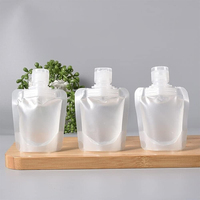 100ml clair rechargeable vide sac à presser Lotion shampooing Surface crème masque plastique à clapet emballage sac de voyage pour liquide