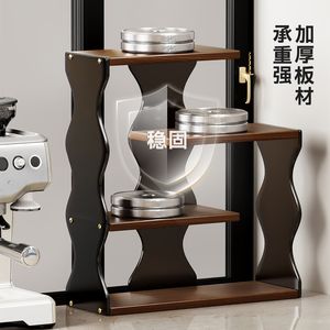 Multi Layer <b>Desktop</b> Shelf 4 Tier Wood Acrylic Storage <b>Organizer</b> <b>For</b> Kitchen Cup Holder Beverage Station - Product Image 2