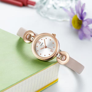 Reloj de mujer correa de cuero simple Petite elegante y casual reloj de pulsera de cuarzo - Product Image 4