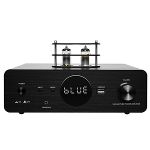 מגבר סטריאו משולב HIFI חדש 60Wx2 עם שפופרות, פאנל מסגסוגת אלומיניום, מארז מתכת, עיצוב מיני לשימוש ביתי/משרדי - Product Image 1