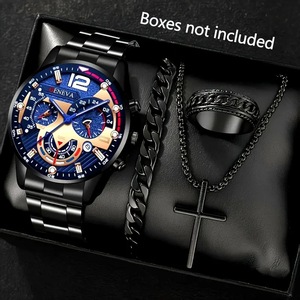 TG-2542 Hot Sale <strong>Watch</strong> <strong>Suit</strong> 4PCs Business Analog Wristwatch Calendar Date Bracelet Quartz <strong>Watch</strong> for Men Gift - Product Image 6