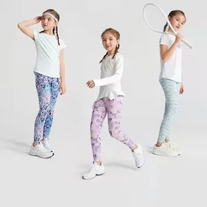 2023 Nieuwe Stijl Hoog-Elastische Hardloopsport Dansmeisjes Fitness-Kleding Modeprint Kinderyogabroeken