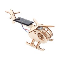 OKYN2132 Kit de puzzle en bois pour modèle d'hélicoptère à énergie solaire DIY