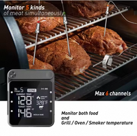 Termometer daging Digital, Wifi tanpa kabel untuk Oven BBQ panggang, aksesori pemeriksaan suasana