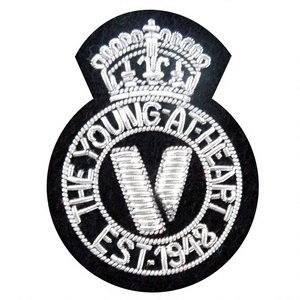 Customizable BLAZER <b>BADGE</b> HAND EMBROIDERY ENAMEL 3D Design <b>Sew</b>-On Fabric Felt Iron Metal Iron Name <b>Badge</b> Bags Customizable Logo - Product Image 1