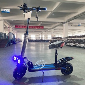 Trottinette électrique à double moteur 1200W, vitesse maximale de 60 km/h, autonomie de 40 à 90 km, trottinette électrique tout-terrain avec pneus de 11 pouces et éclairage LED - Product Image 5