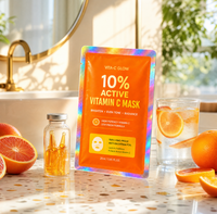 Sachet personnalisé imprimé en héliogravure, scellé sur 3 côtés, en PET/VMPET/PE, étanche avec fermeture éclair supérieure, résistant à l'humidité, pour masques faciaux de qualité alimentaire