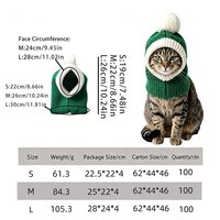 Cape de Noël pour animaux de compagnie, écharpe tricotée de Noël, collier de Noël réglable, écharpe chaude en tricot pour chat, chaton, petit chiot, chien