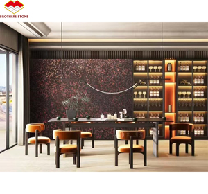 Lastra ad arco in <span class=keywords><strong>pietra</strong></span> lussuosa in marmo importato rosso di alta qualità melograno - Product Image 4