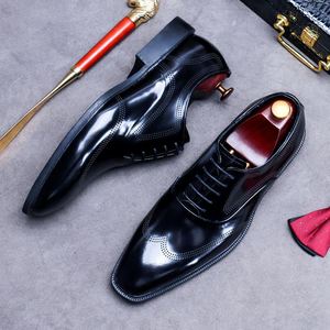 Zapatos Formales de Negocios para Hombre, Estilo Británico, con Cordones, Zapatos Oxford para Boda con Suela de Goma Ligera, Transpirable y Antideslizante - Product Image 4