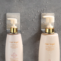 Distributeur mural simple en acier inoxydable 304 sans perçage pour liquide vaisselle, shampoing et gel douche – Idéal cuisine et salle de bain