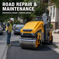 Expédition Gratuite Euro 5 CE EPA Compacteur Routier Diesel 4 Tonnes 5 Tonnes pour Béton et Asphalte Prix