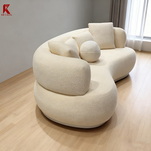 Puzzles géométriques Sofa semi-circulaire en forme d'arc Sofa en <span class=keywords><strong>tissu</strong></span> de velours Sofa Set for Open Layout Space and Small Apartment - Product Image 5