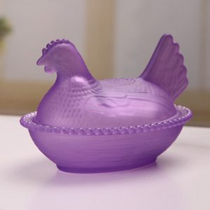 <strong>Large</strong> Modern Minimalism Glass Glazed <strong>Jar</strong> Candy &amp; Dried Fruit <strong>Jar</strong> Multicolor Hen Design Candy <strong>Jar</strong> - Product Image 2