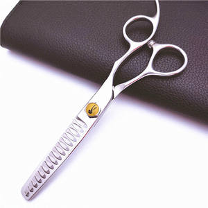 Ciseaux à cheveux personnalisés en forme d'arête de poisson, 6 pouces, ciseaux à effiler en acier inoxydable, pour droitiers, usage professionnel - Product Image 2