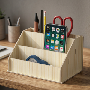 pen holder <b>Square</b> pencil holder desk PP <b>foam</b> office organizer Standing desk storage - Product Image 3
