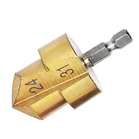 Jeu de forets pour accessoires de tuyauterie PVC, foret à échelle pour PPR avec poignée hexagonale en acier à haute teneur en carbone et finition titane
