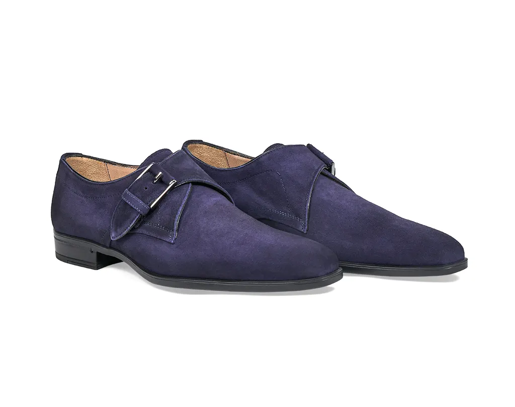 2022 Single Monk Strap Blue Italian Men Buckle Elegant Casual Dresses Shoes For Men Shoes Manufacturing