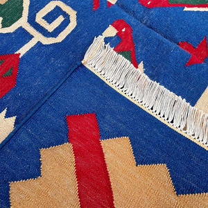 Alfombra de yute de lana de estilo moderno hecha a mano, alfombra India Vintage con diseño abstracto, estilo Kilim Dhurrie, conjunto de alfombra de área de gran oferta - Product Image 3