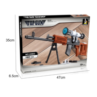 Modèle de fusil de sniper SVD en blocs de construction militaires, jouet d'arme, arme assemblée, briques de construction, assemblage DIY, jouet en briques d'arme