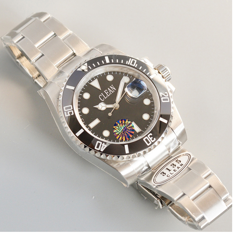 Чистый завод 3135 механизм 904L сапфир корпус из нержавеющей стали автоматические механические часы для мужчин