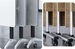 Scrivania Moderna per Sale Riunioni con Gambe in Lega di Alluminio, Scrivania da Ufficio Pieghevole e Mobile per Formazione - Product Image 6