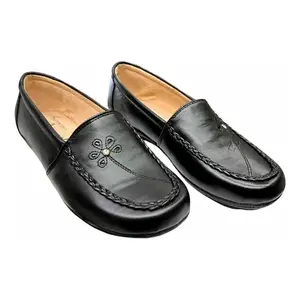 Zapatos Planos Casuales de Cuero para Mujer Angelina, Punta Redonda, Plantilla de Cuero Genuino, Sin Cordones, Zapatos de Ballet Cómodos para Otoño - Product Image 3