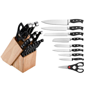 Ensemble <span class=keywords><strong>de</strong></span> couteaux <span class=keywords><strong>de</strong></span> cuisine avec bloc, 15 pièces, ensemble <span class=keywords><strong>de</strong></span> couteaux <span class=keywords><strong>de</strong></span> cuisine avec bloc en bois d'acacia <span class=keywords><strong>noir</strong></span>, ensemble complet <span class=keywords><strong>de</strong></span> couverts - Product Image 6