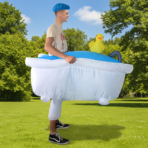 Costume de <span class=keywords><strong>baignoire</strong></span> gonflable pour adultes, convient aux hautesurs de 1,5 à 2 m, idéal pour Noël, le cosplay, les fêtes, les spectacles sur scène et les soirées costumées - Product Image 3