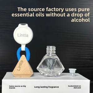 Diffuseur de parfum pour voiture en verre vide, pendentif pour rétroviseur, désodorisant, design élégant, vente en gros, Longlong - Product Image 2